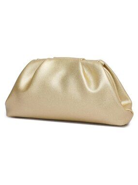 Gold Soft PU Leather Clutch Purses for Women Formal Elegant Evening Bag